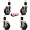 Service Caster 4'' Maroon Poly Wheel Swivel 1-7/8'' Expanding Stem Caster Set 2 Brakes, 4PK SCC-EX20S414-PPUB-MRN-2-TLB-2-178 - alternate 5